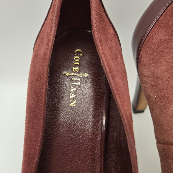 Cole Haan Maroon Suede Heels - Picture 8 of 14